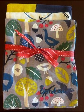 Boden Multicolor Woodland Cotton Tea Towel Set